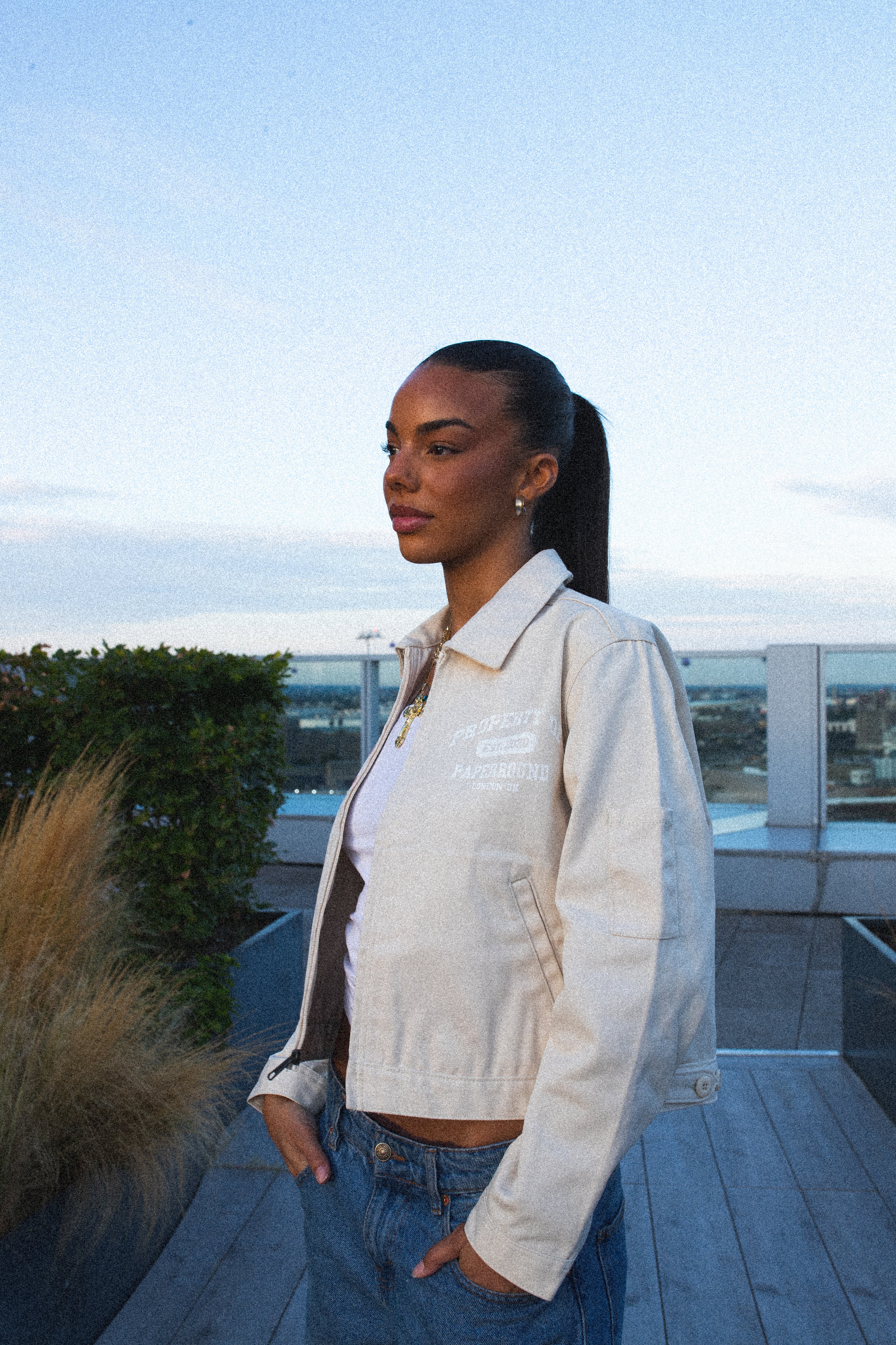 WOMENS WORK JACKET - LIGHT GRAY